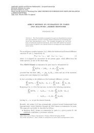 ABEL'S METHOD ON SUMMATION BY PARTS AND BALANCED q ...