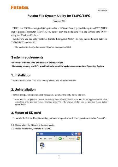 futaba system utility v3.0 file converter download