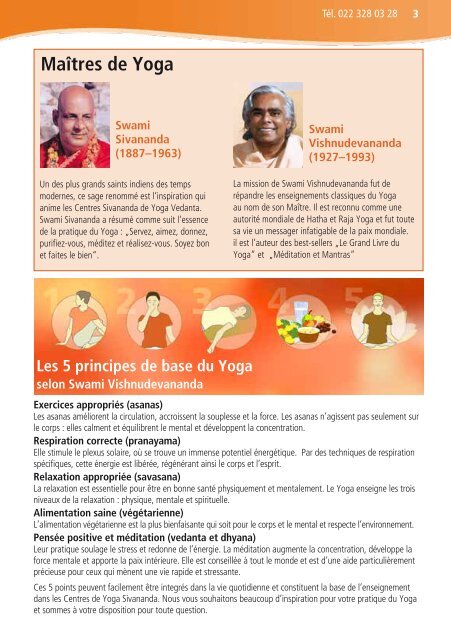 Le programme de GenÃ¨ve - Sivananda Yoga