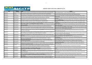 CONSOLIDACAO - SICITE - UTFPR