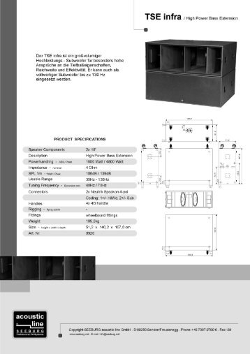 TSE infra - Seeburg acoustic line