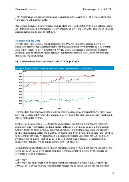 1. tertialrapport 2011 - Drammen kommune