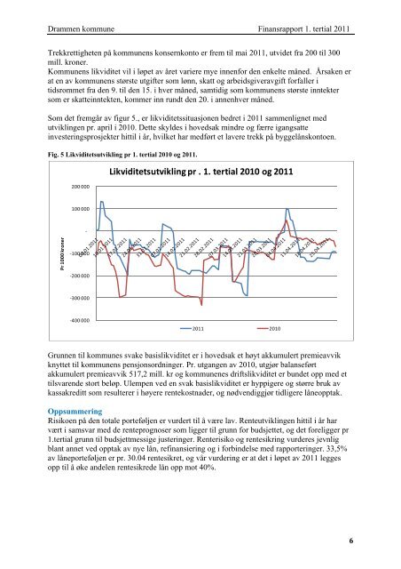 1. tertialrapport 2011 - Drammen kommune