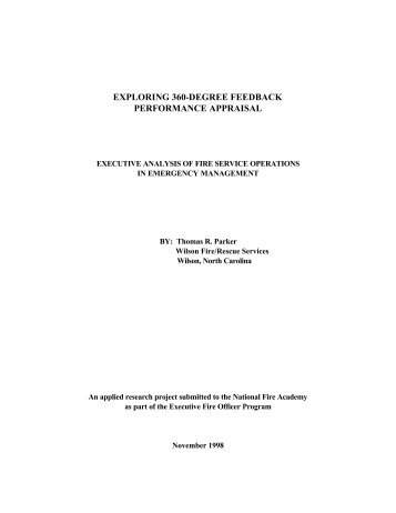 Exploring 360-Degree Feedback Performance Appraisal - US Fire ...