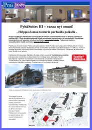 PyhÃ¤Suites III â varaa nyt omasi!