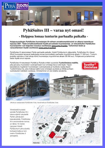 PyhÃ¤Suites III â varaa nyt omasi!