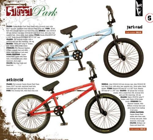 download the coyote bmx brochure here - Avocet Sports