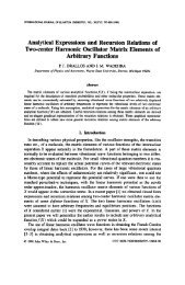 Analytical Expressions and Recursion Relations of - Physics ...