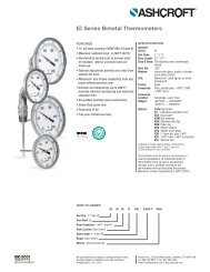 Ashcroft Bimetal Thermometers EI Series - Temp-Press Inc