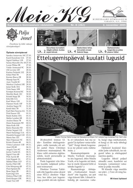 EttelugemispÃ¤eval kuulati lugusid - Nimi