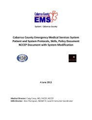 EMS Protocols - Cabarrus County