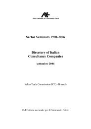 Directory of Italian Consultancy Companies - Ice