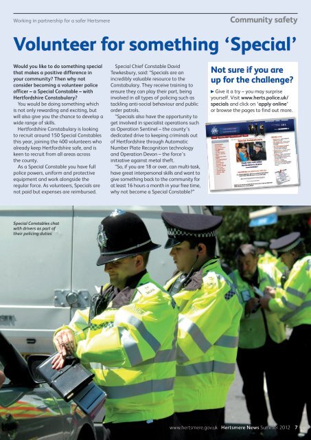 Hertsmere News Summer 2012 - Hertsmere Borough Council