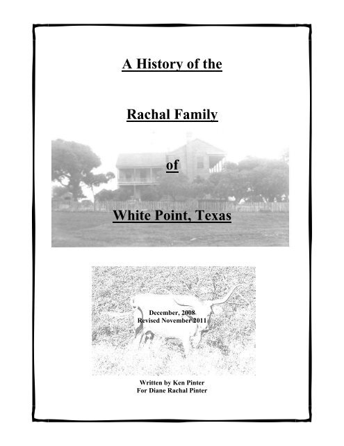 A History of the Rachal Family of White Point, Texas - New Page 1