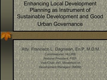 Enhancing Local Development Planning - LGRC DILG 10