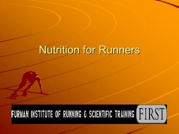 Nutrition for Runners