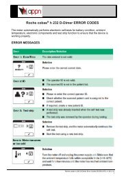 Roche cobas® h 232 D-Dimer ERROR CODES - appn