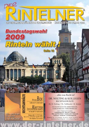 Bundestagswahl 2009 ? Rinteln wählt! - Der Rintelner