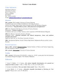 Nicoleta-Corina Babalic Contact information Education Research ...