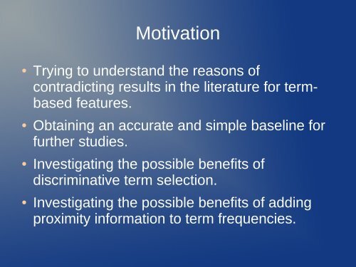 Term-based Features for Sentiment Classification Yusuf Ziya IÅÄ±k 5 ...