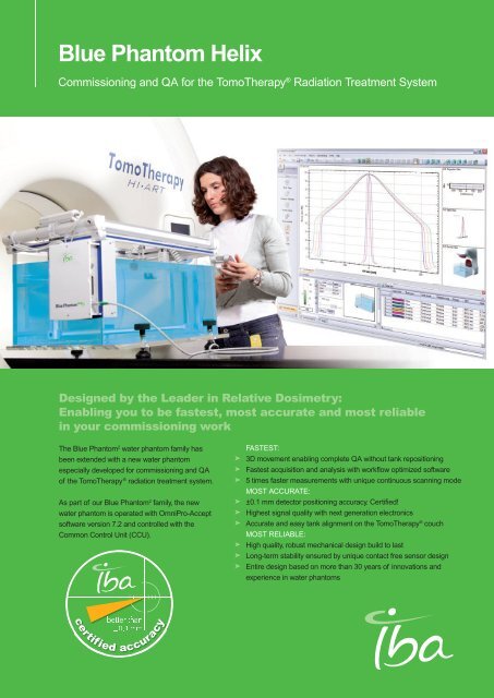 Iba Array Phantom Blue Phantom Helix - IBA Dosimetry