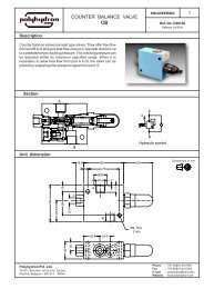 COUNTER BALANCE VALVE CB - Polyhydron Group of Industries.