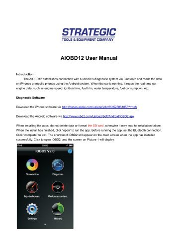AIOBD12 User Manual - Strategic Tools