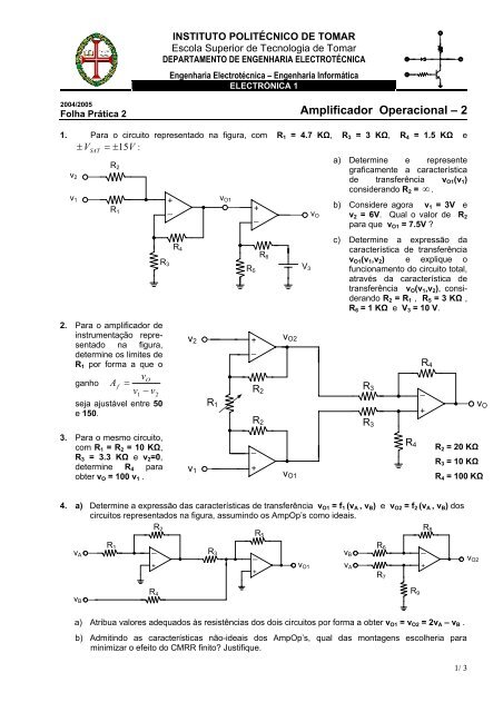 ampop2 - Departamento de Engenharia ElectrotÃ©cnica - Instituto ...