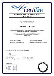 CERTIFICATE OF APPROVAL No CF 424 PROMAT UK ... - Himerpa