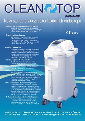 Prospekt - desinfektor flexibilnÃ­ch endoskopÅ¯ Cleantop - Medial