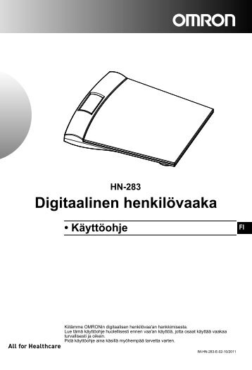 HN-283 Digitaalinen henkilÃ¶vaaka - Omron Healthcare