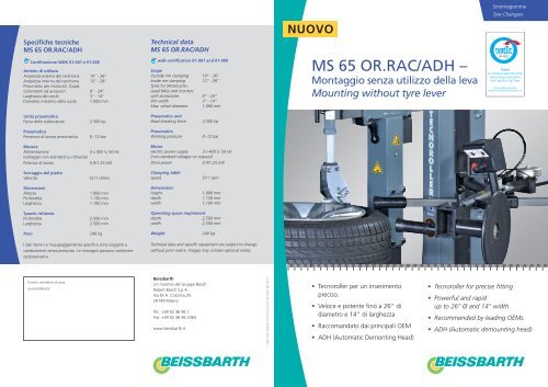 Mounting without tyre lever - Bosch