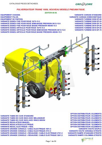 pulverisateur traine 1000l nouveau modele ... - PFG Australia