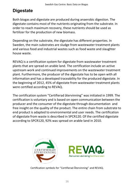 BASIC DATA ON BIOGAS - Energikontor Sydost