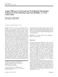 Gender Differences in Personal and Work-Related Determinants of ...
