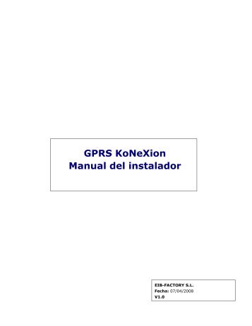 GPRS KoNeXion Manual del instalador
