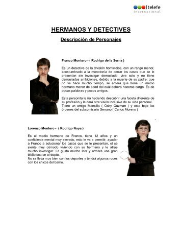 Hermanos y detectives - Descripcion de personajes - Telefe ...