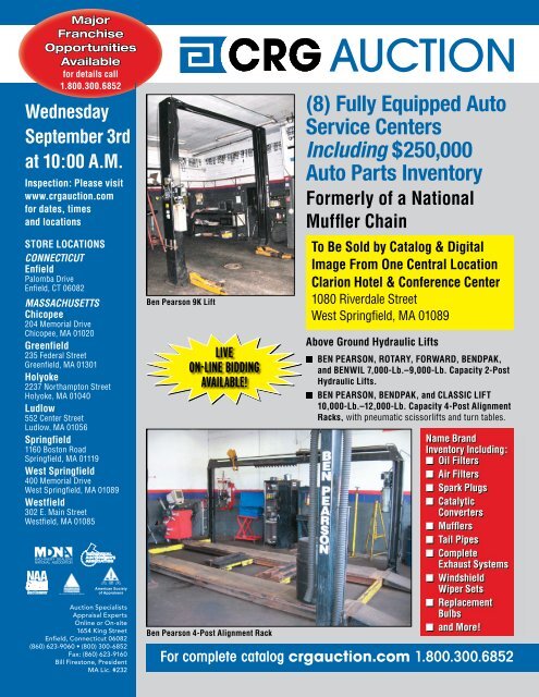 Fully Equipped Auto Service Centers Including $250000 Auto Parts ...