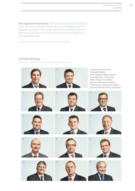 Konzernleitung - Annual Report 2012