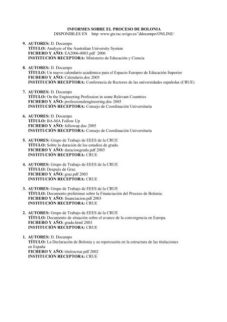 Curriculum Vitae - Universidade de Vigo