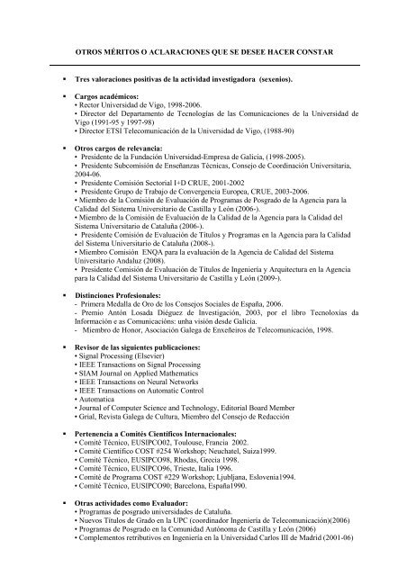 Curriculum Vitae - Universidade de Vigo