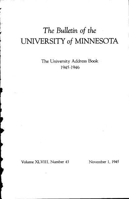 1 - University Of Minnesota Digital Conservancy