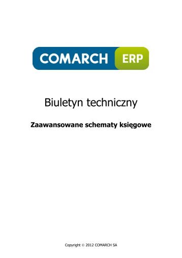 Zaawansowane schematy ksiÄgowe - Comarch