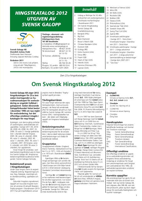 Om Svensk Hingstkatalog 2012