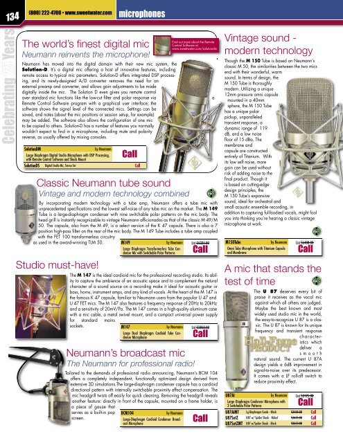 The world's finest digital mic Vintage sound ... - Sweetwater.com