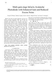 Multi-gain-stage InGaAs Avalanche Photodiode with ... - Voxtel