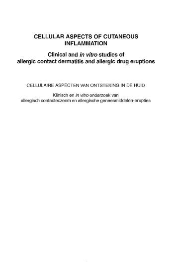 CELLULAR ASPECTS OF CUTANEOUS INFLAMMATION Clinical ...