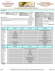 Construction Insider California PLATINUM Report Southern Region ...