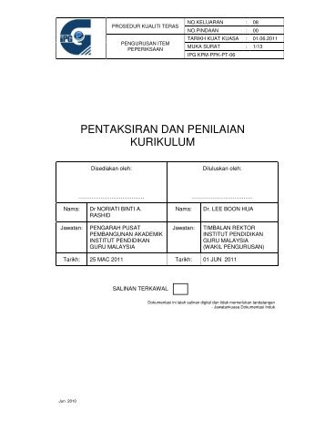 IPG KPM-PPK-PT-06 - Laman Web Rasmi IPGM Kampus ...