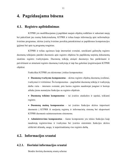 kvalifikacijos tobulinimo programÅ³ ir renginiÅ³ registro specifikacija